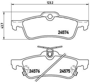 Тормозные колодки дисковые BREMBO P83 087