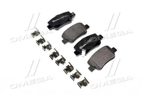 Колодка тормозов. диск. TOYOTA AVENSIS/AVENSIS SW 1.6,1.8,2.0,2.0D-4D,2.2D-4D 09- задн. (выр-во) BREMBO P83 112