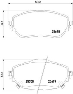 Гальмівні колодки дискові BREMBO P83 150