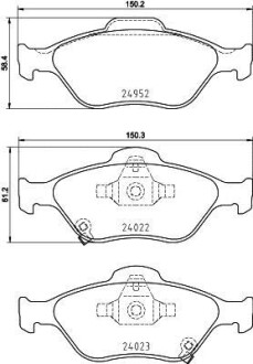 Тормозные колодки дисковые BREMBO P83 159