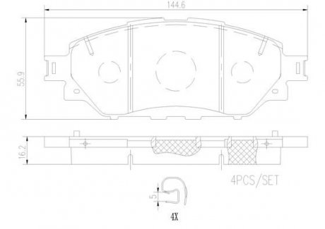 Гальмівні колодки дискові BREMBO P83 167