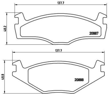 Гальмівні колодки дискові BREMBO P85 005