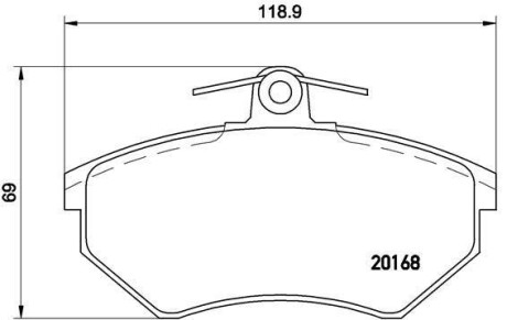 Тормозные колодки дисковые BREMBO P85 011