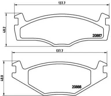 Тормозные колодки дисковые BREMBO P85 012