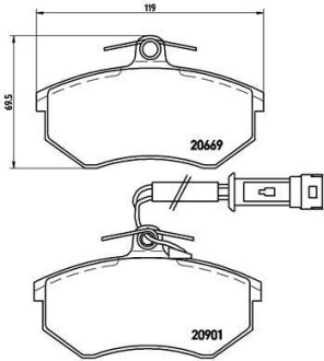 Гальмівні колодки дискові BREMBO P85 016