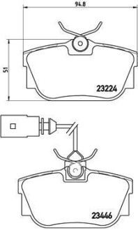 Тормозные колодки дисковые BREMBO P85 046