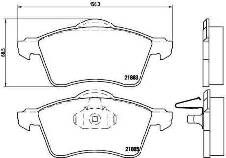 Гальмівні колодки дискові BREMBO P85 047