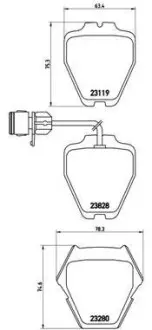 Гальмівні колодки дискові BREMBO P85 054