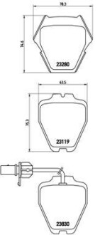 Гальмівні колодки дискові BREMBO P85 067