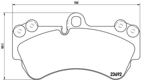 Гальмівні колодки дискові BREMBO P85 069 (фото 1)