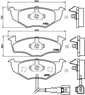 Гальмівні колодки дискові BREMBO P85 071