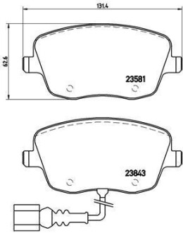 Тормозные колодки дисковые BREMBO P85 077