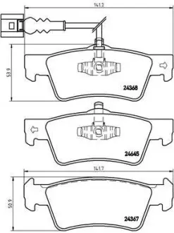 Тормозные колодки дисковые BREMBO P85 091 (фото 1)