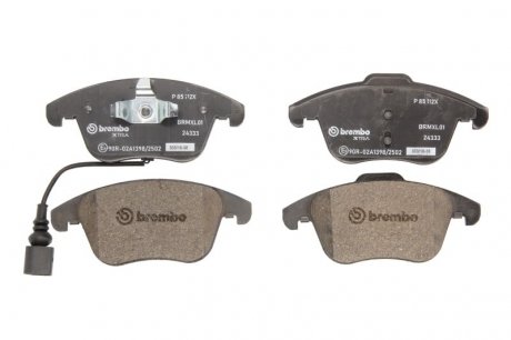 Комплект гальмівних колодок з 4 шт. дисків BREMBO P85 112X