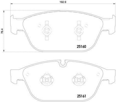 Гальмівні колодки дискові BREMBO P85 128