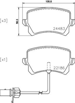 Тормозные колодки дисковые BREMBO P85 142