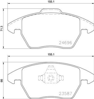 Гальмівні колодки дискові BREMBO P85 148 (фото 1)