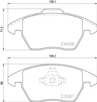 Гальмівні колодки дискові BREMBO P85 148 (фото 1)