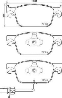 Тормозные колодки дисковые BREMBO P85 153 (фото 1)