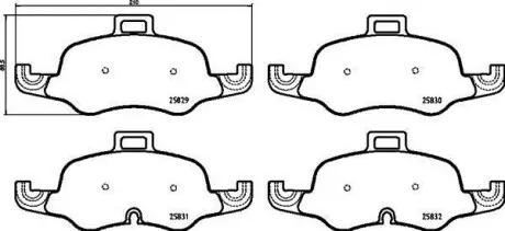 Гальмівні колодки. BREMBO P85 160