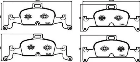 Гальмівні колодки дискові BREMBO P85 164