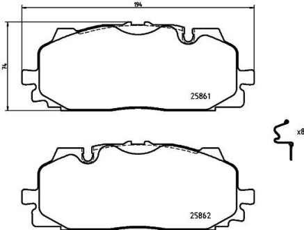 Гальмівні колодки дискові BREMBO P85 165