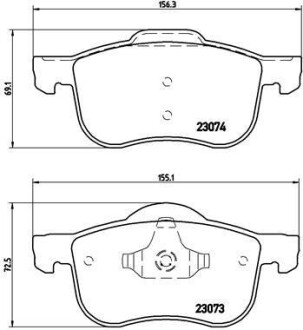 Тормозные колодки дисковые BREMBO P86 016