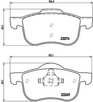 Тормозные колодки дисковые BREMBO P86 020