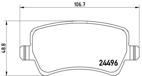 Гальмівні колодки дискові BREMBO P86 021 (фото 1)