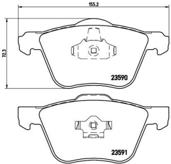 Гальмівні колодки дискові BREMBO P86 022