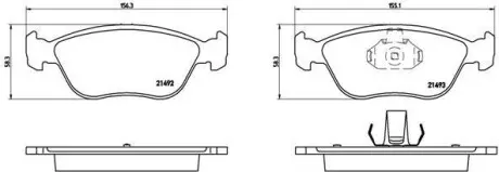 Гальмівні колодки дискові BREMBO P86 024 (фото 1)