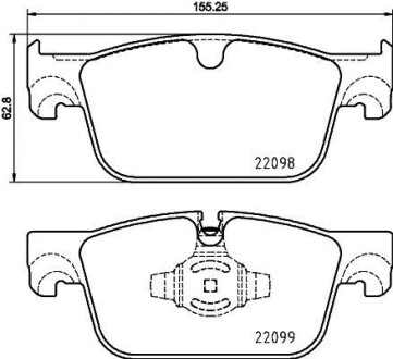 Тормозные колодки дисковые BREMBO P86 028