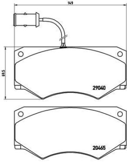 Тормозные колодки дисковые BREMBO PA6 005