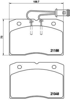 Гальмівні колодки дискові BREMBO PA6 009