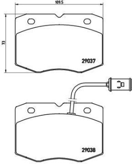 Тормозные колодки дисковые BREMBO PA6 014