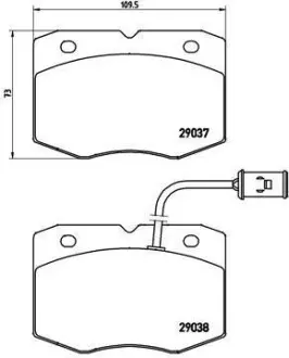 Гальмівні колодки дискові BREMBO PA6 014