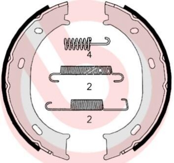 Гальмівні колодки барабанні BREMBO S50 510 (фото 1)