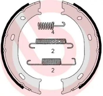 Тормозные колодки барабанные BREMBO S50 510