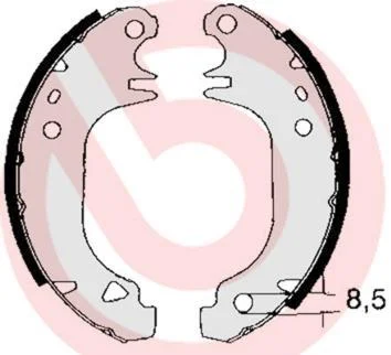 Гальмівні колодки барабанні BREMBO S61 535