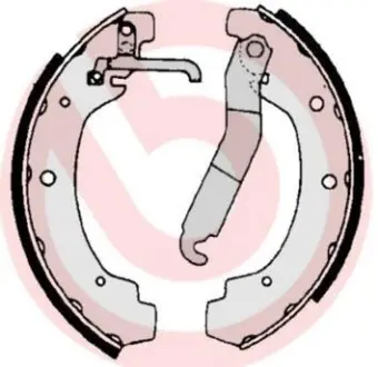 Тормозные колодки барабанные BREMBO S85 534