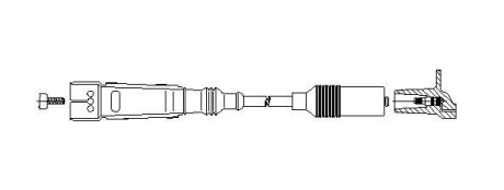 Провід високовольтний AUDI/VW "1,6-2,0 >>"96 BREMI 11060