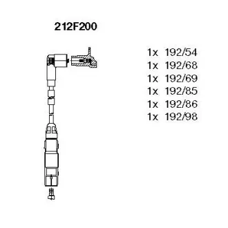 Комплект проводів високої напруги BREMI 212F200
