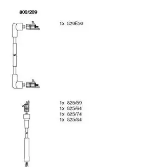 Провід запалювання Ford Transit 1.6/2.0 86-92 (к-кт) BREMI 800/209