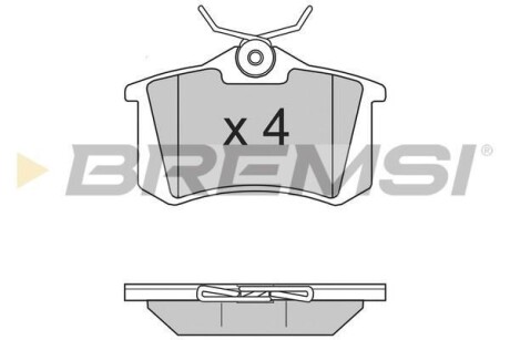 Тормозные колодки зад. Caddy/Golf/Octavia (TRW) BREMSI BP2806