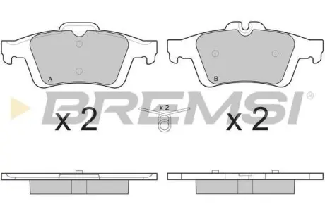 Тормозные колодки зад. Connect/Focus II//Citroen C5/Saab 9-3 01- (ATE) BREMSI BP3217