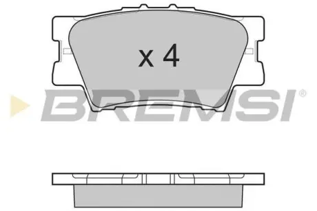 Тормозные колодки зад. Toyota RAV4 06-(akebono) BREMSI BP3252