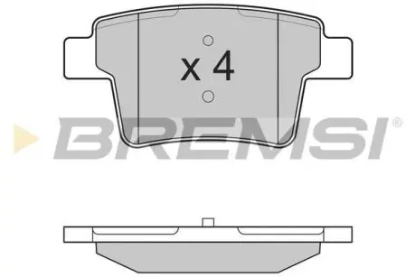 Тормозные колодки зад. Форд Мондео 00-07 (bosch) BREMSI BP3266