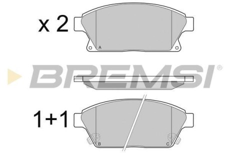 Гальмівні колодки пер. Astra J/Zarifa/Chevrolet Cruze 09- BREMSI BP3405