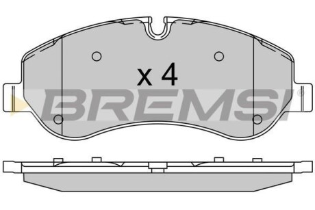 Гальмівні колодки пер. Transit (V348) 12- (RWD) BREMSI BP3525