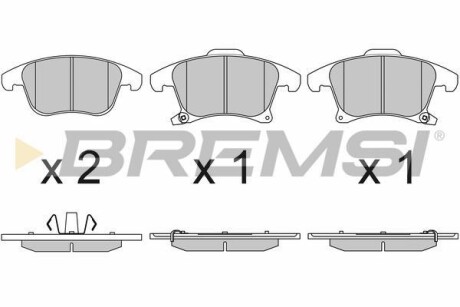 Гальмівні колодки пер. Ford Galaxy III/Mondeo V/S-Max 14- (155.2x66.6x19.9) BREMSI BP3655 (фото 1)